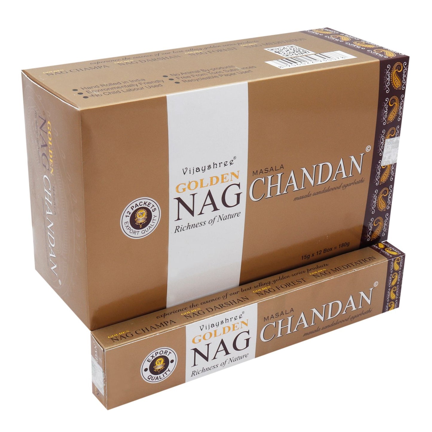 15g Golden Nag - Chandan Incense5
