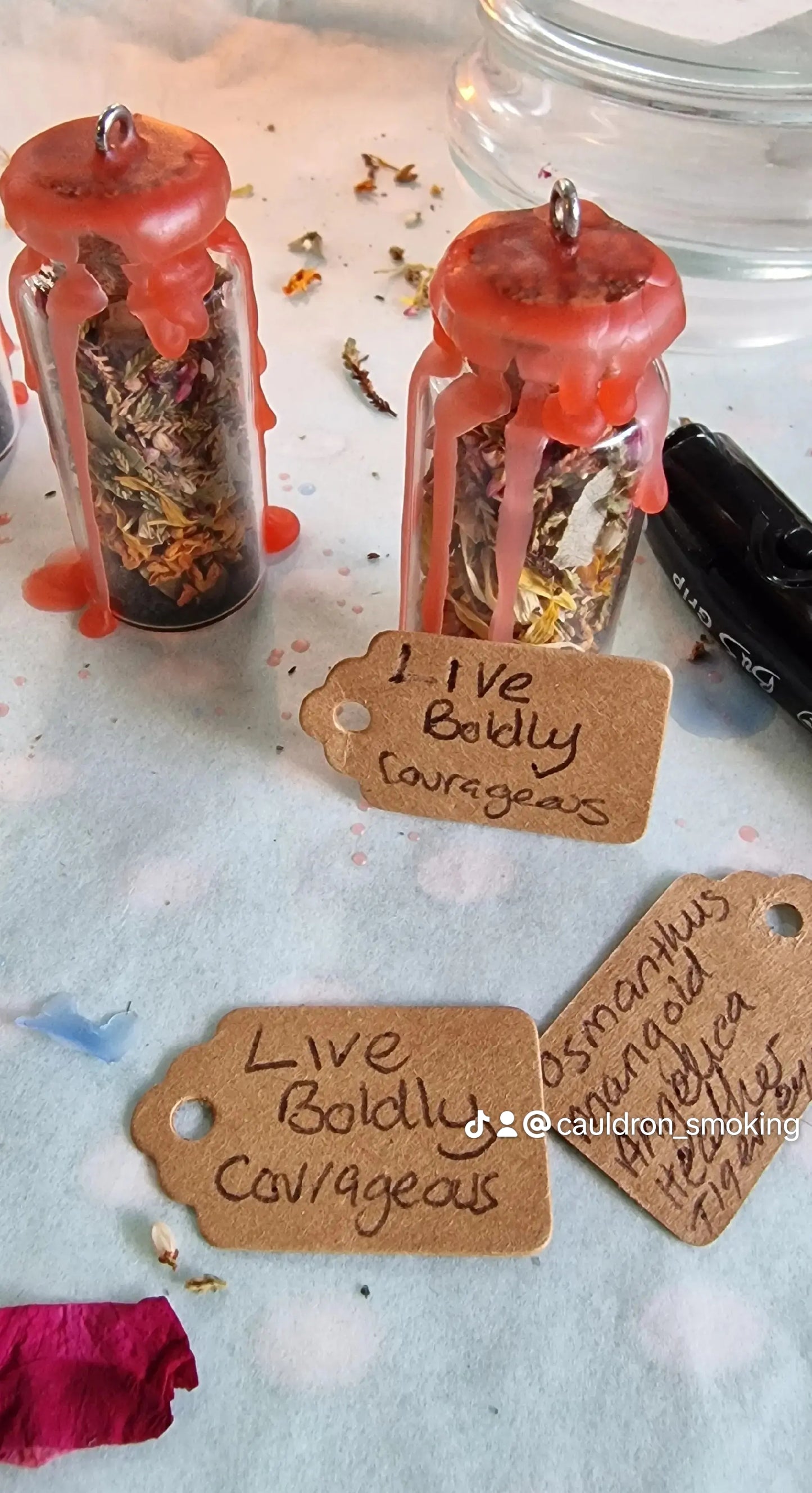 Witches Bottle Live Boldly and Courageous