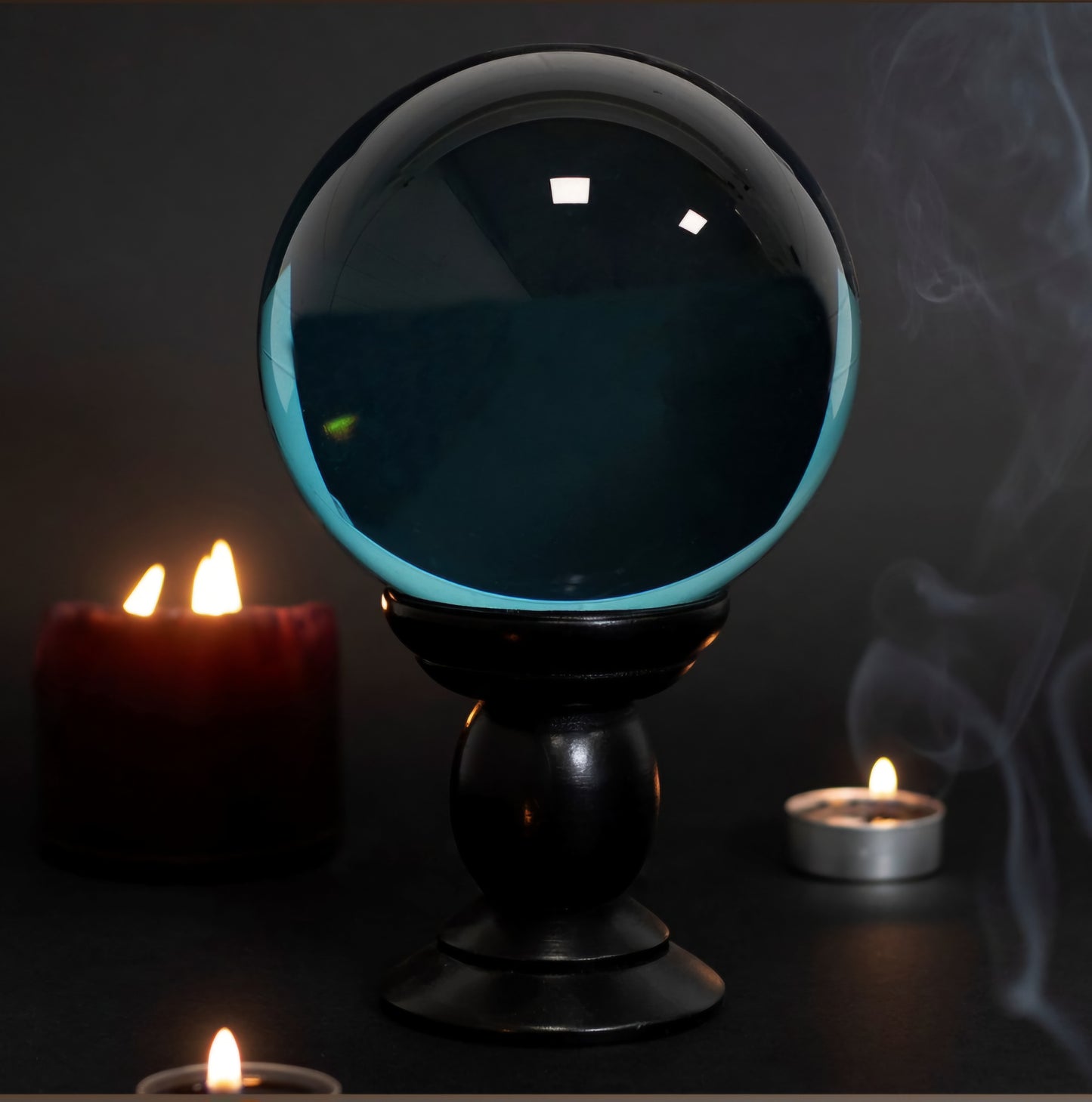 Large Teal Crystal Balls