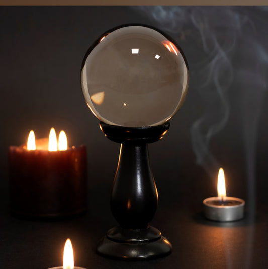 Small Grey Glass Crystal Ball