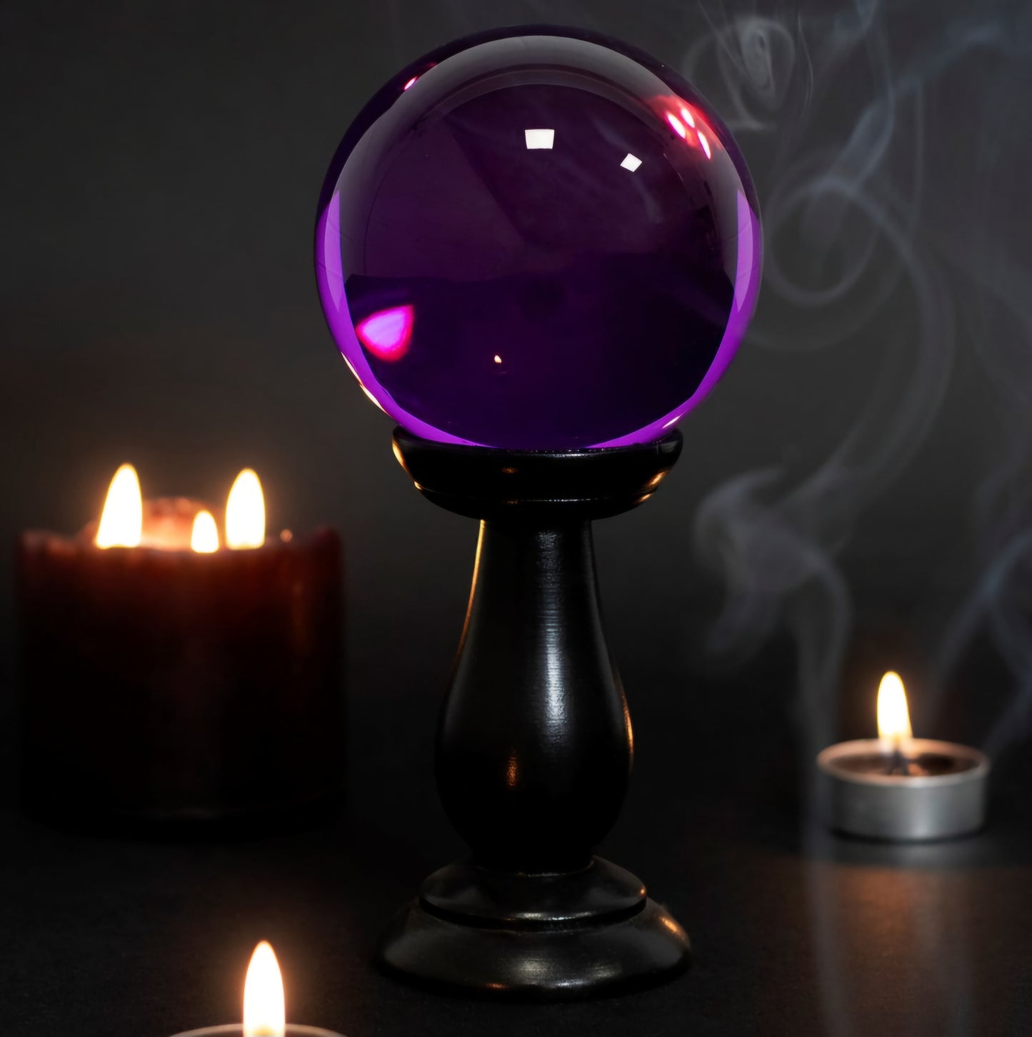 Small Purple Glass Crystal Ball